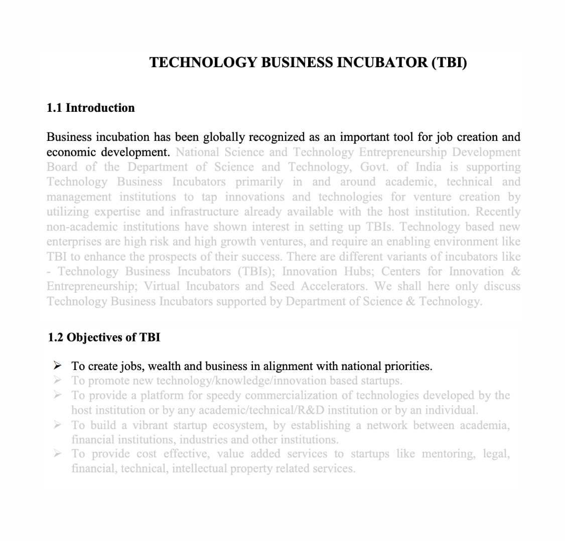 TBI Scheme Document